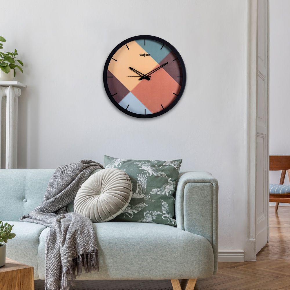 Plastic Analog Wall Clock Medium | 12 Inch | Laser Cut Abstract Home Decor & Gifting Option | For Living Room Study Bedroom & Office Decor | Kaledioscope Wall Clock